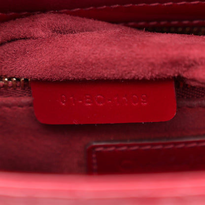 Christian Dior Patent Cannage Mini Lady Dior Red 6 of 11