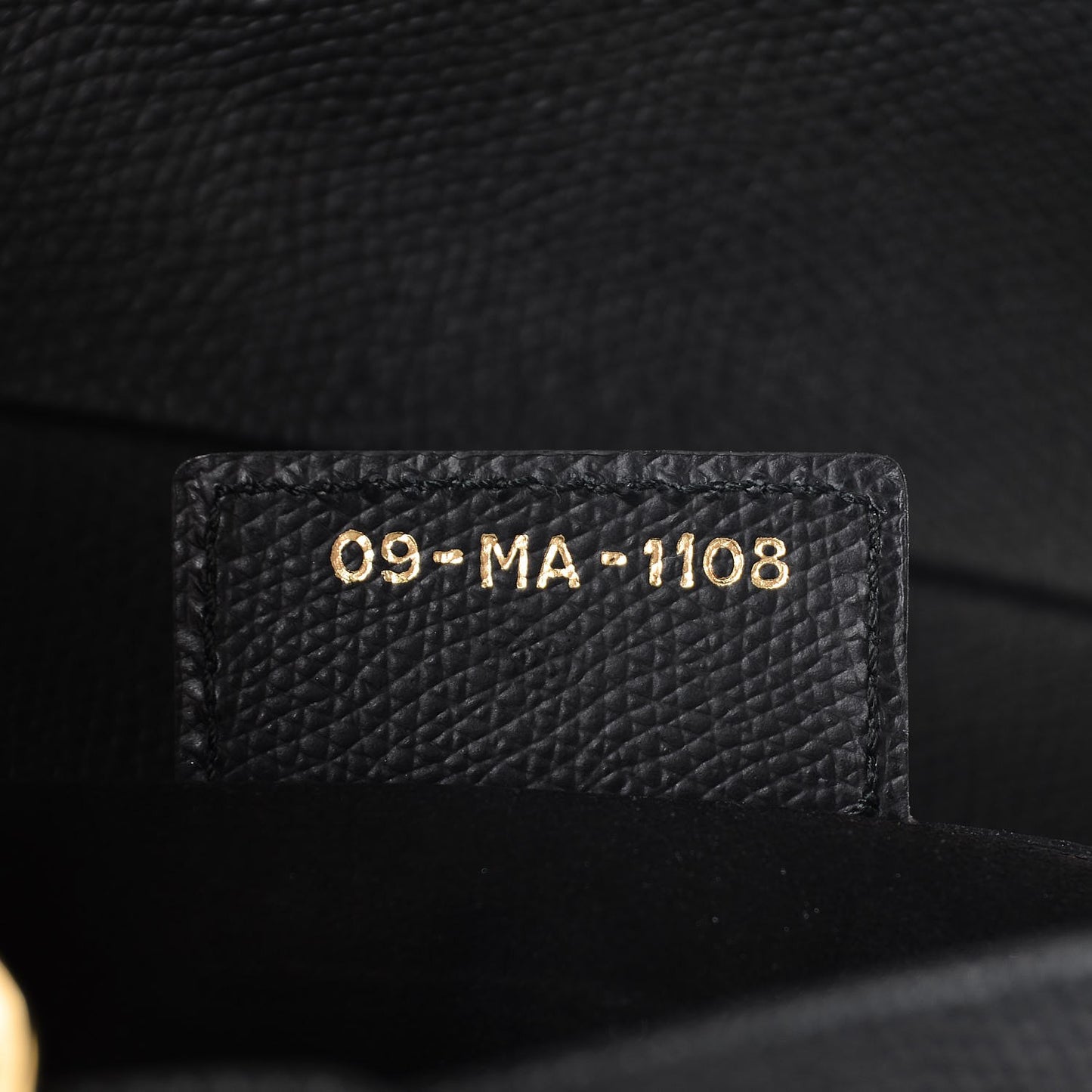 Grained Calfskin Saddle Bag Black