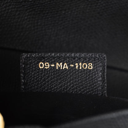 Christian Dior Grained Calfskin Saddle Bag Black 7 of 8