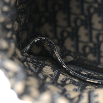 Christian Dior Wicker Oblique Drawstring Bucket Bag Blue 11 of 11
