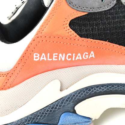 Balenciaga Mesh Nubuck Womens Triple S Sneakers 37 Orange Gris Black 8 of 11