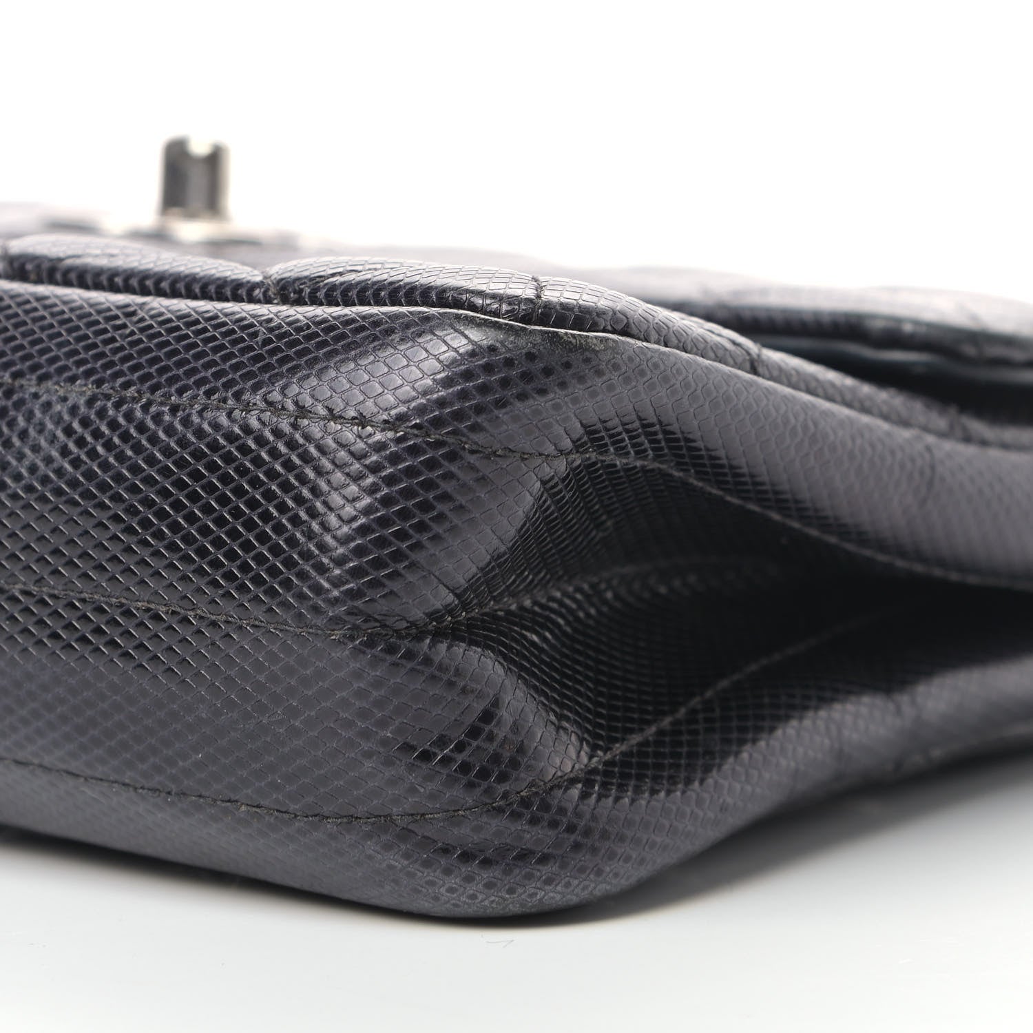 Chanel Metallic Calfskin Quilted Single Flap Black 9 of 18