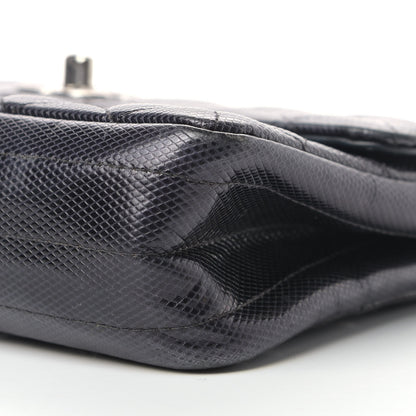 Chanel Metallic Calfskin Quilted Single Flap Black 9 of 18