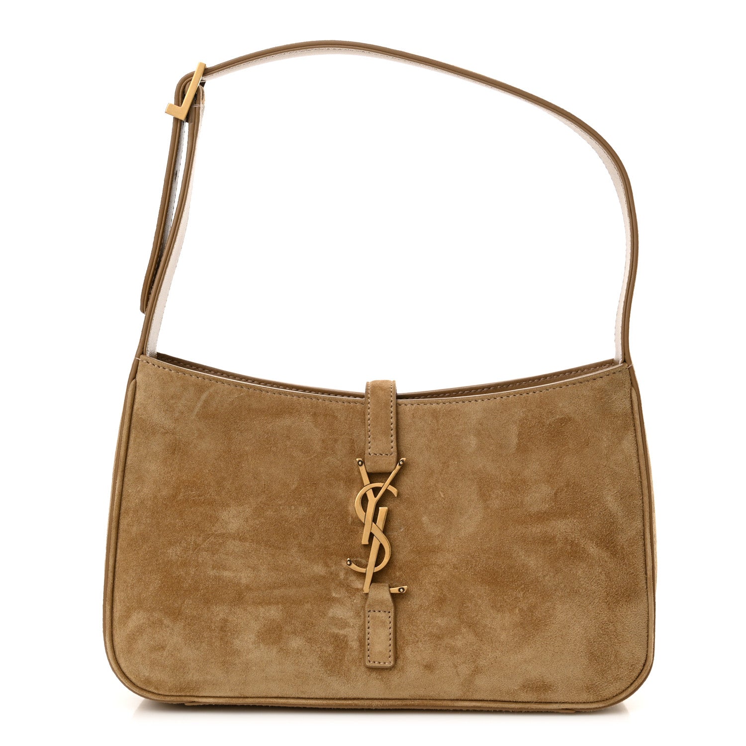 Saint Laurent Suede Calfskin Le 5 A 7 Hobo Beige 1 of 9