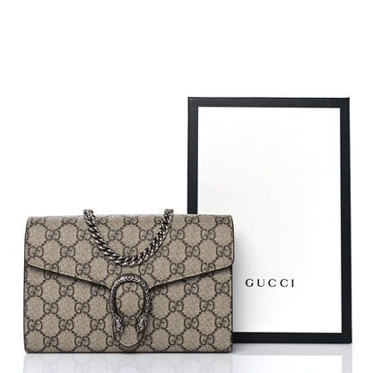 Gucci GG Supreme Monogram Mini Dionysus Chain Wallet Beige Taupe 9 of 9