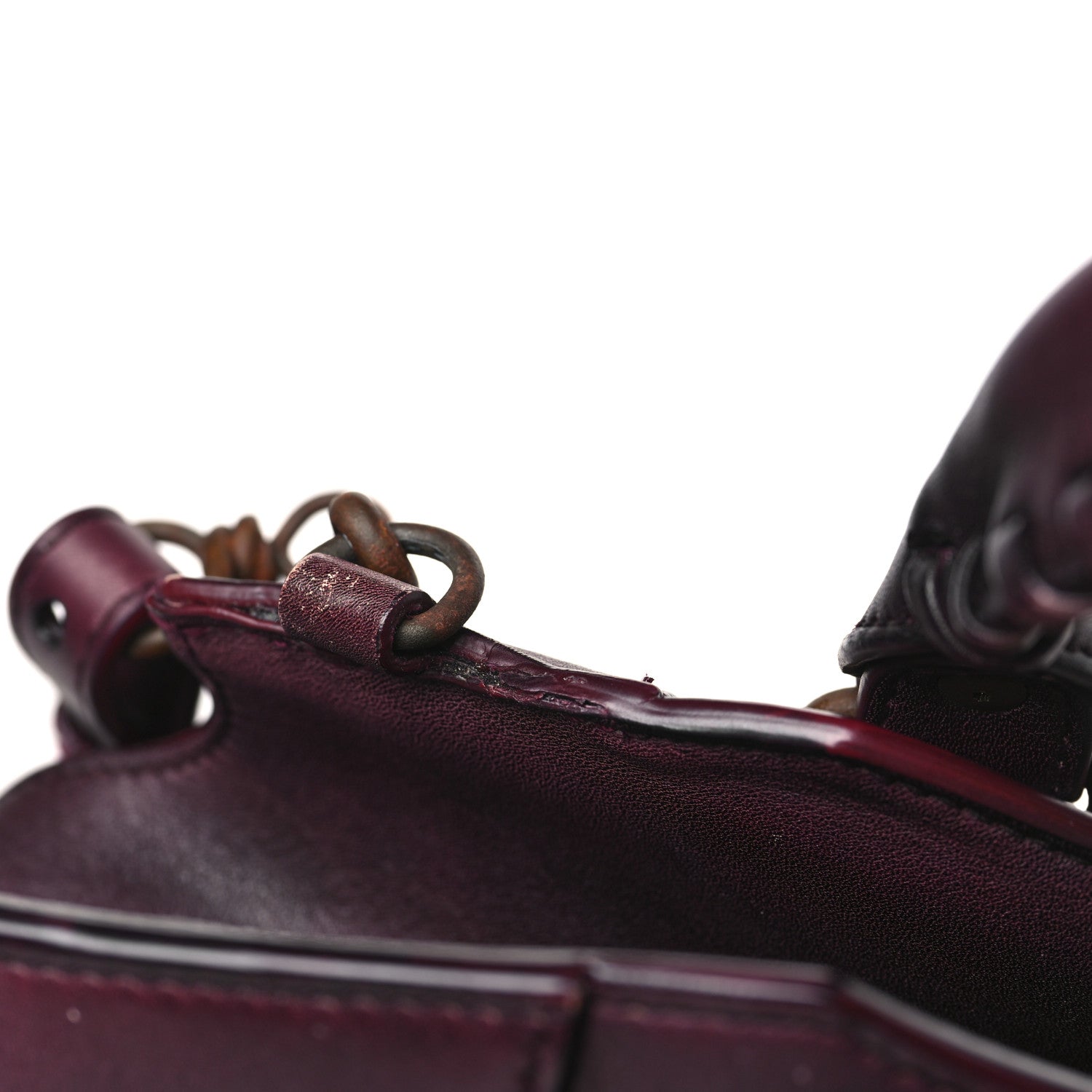 Balenciaga Used Calfskin Rust Hardware Neo Classic City Burgundy 16 of 17