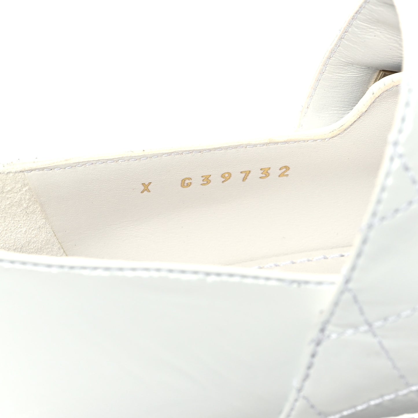 Patent Goatskin Cap Toe Mary Janes 40 White Black