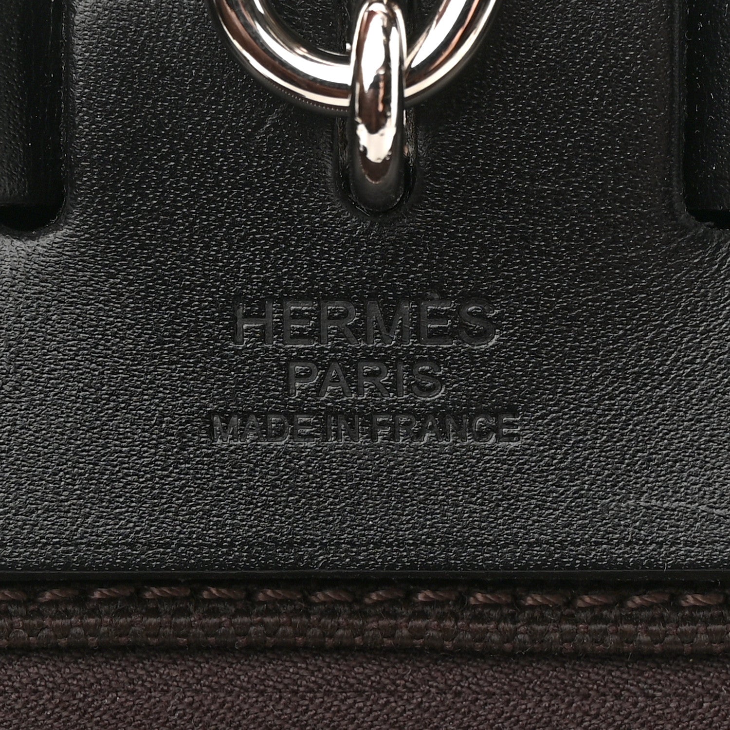 Hermes Toile Militaire Vache Hunter Laque Herbag Zip Retourne PM 31 Ebene Black 6 of 12