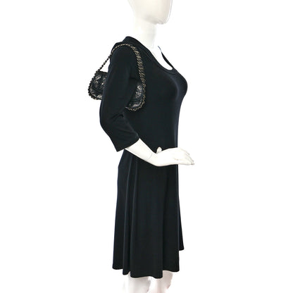 Chanel Snakeskin 3 Chain Flap Black 2 of 19
