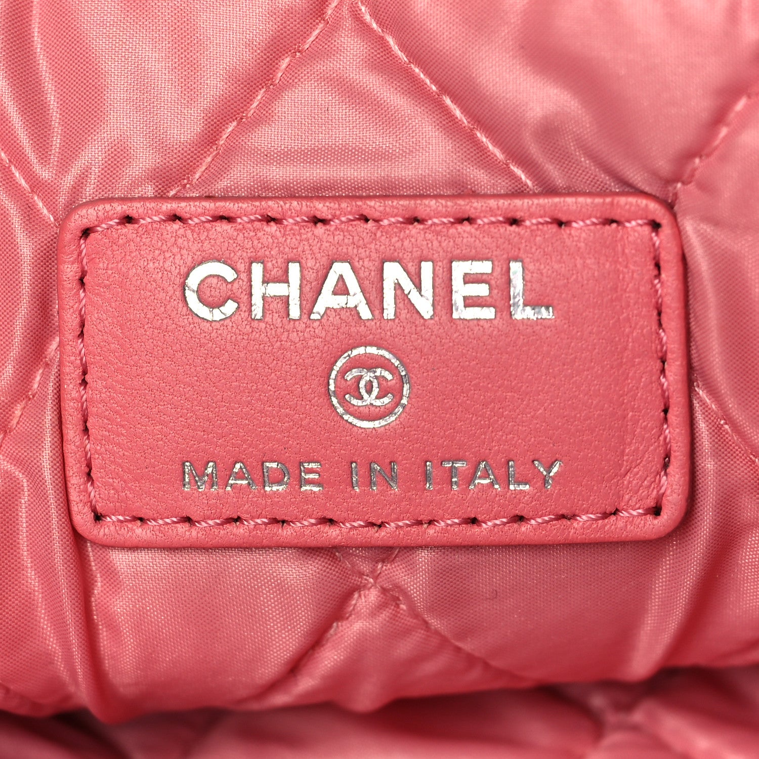 Chanel Lambskin Quilted Medium Cosmetic Case Pink 6 of 10