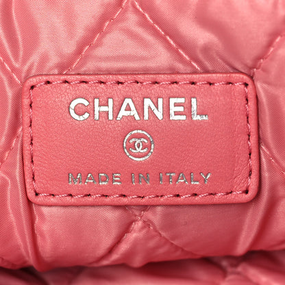 Chanel Lambskin Quilted Medium Cosmetic Case Pink 6 of 10