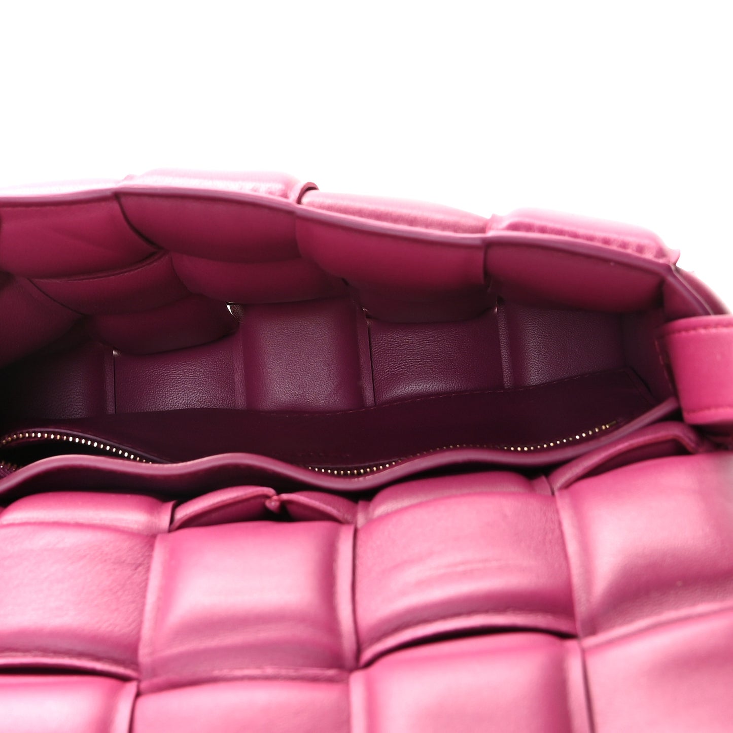 Nappa Maxi Intreccio Padded Cassette Crossbody Bag Cinnabar