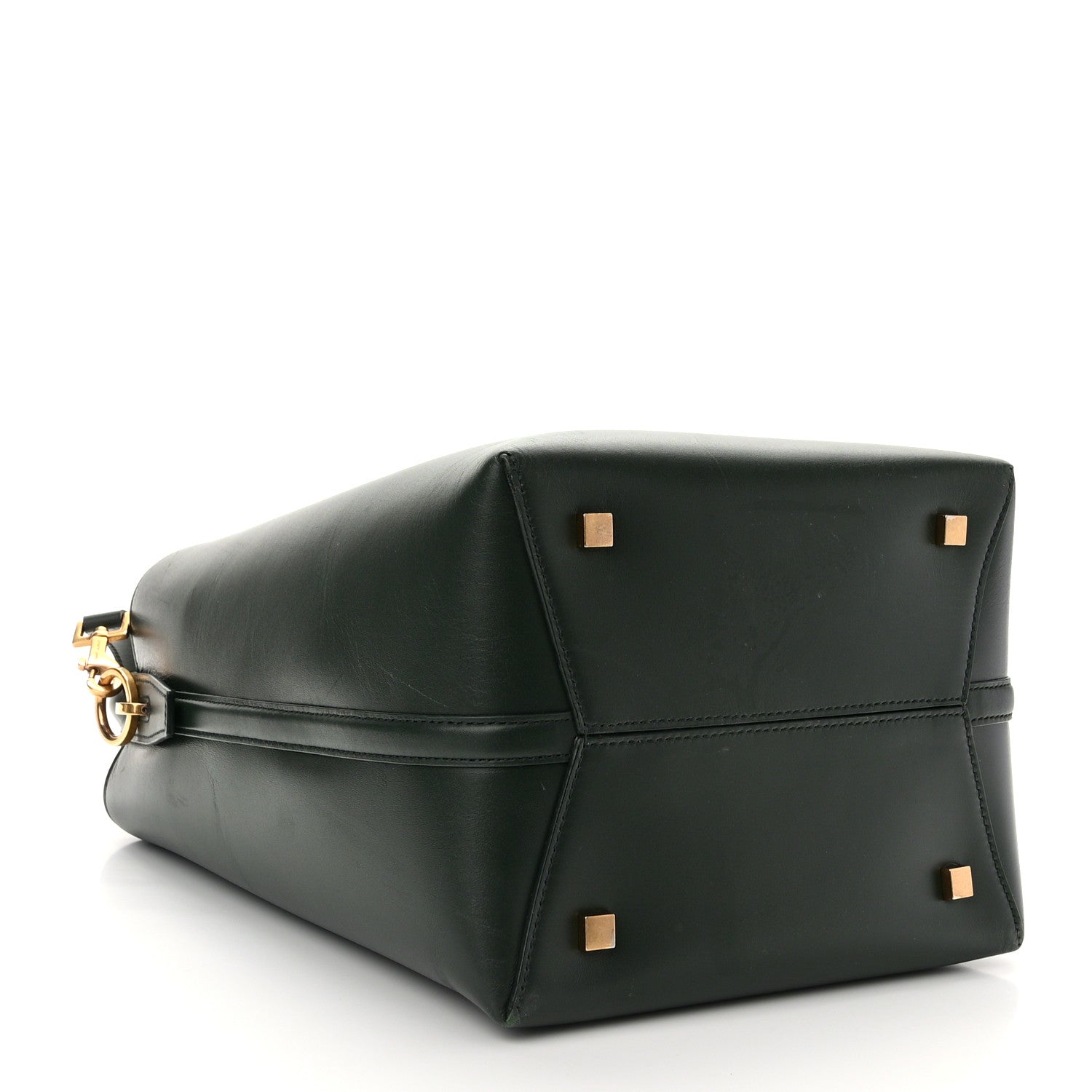 Saint Laurent Shiny Calfskin Le 37 Bucket Bag Vert Fonce 5 of 13