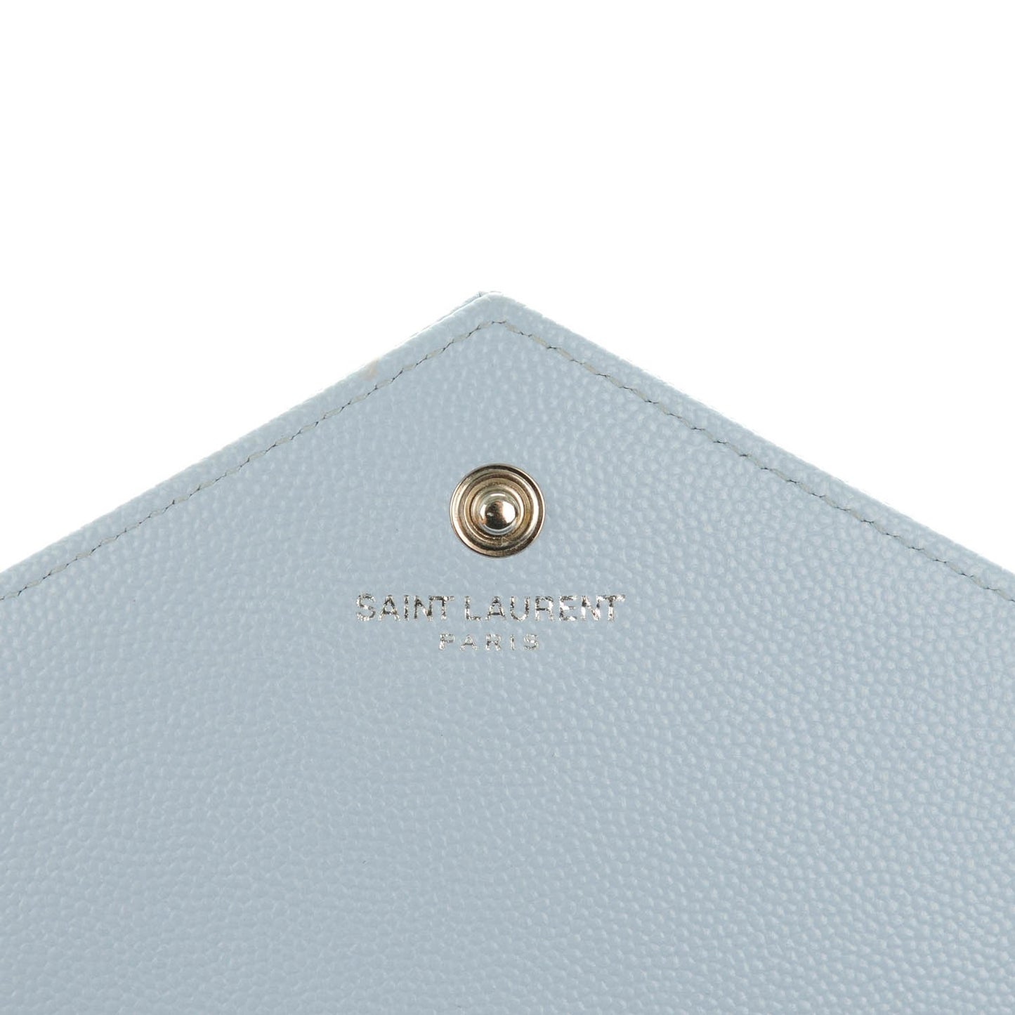 Grain De Poudre Matelasse Monogram Chain Wallet Sky Blue