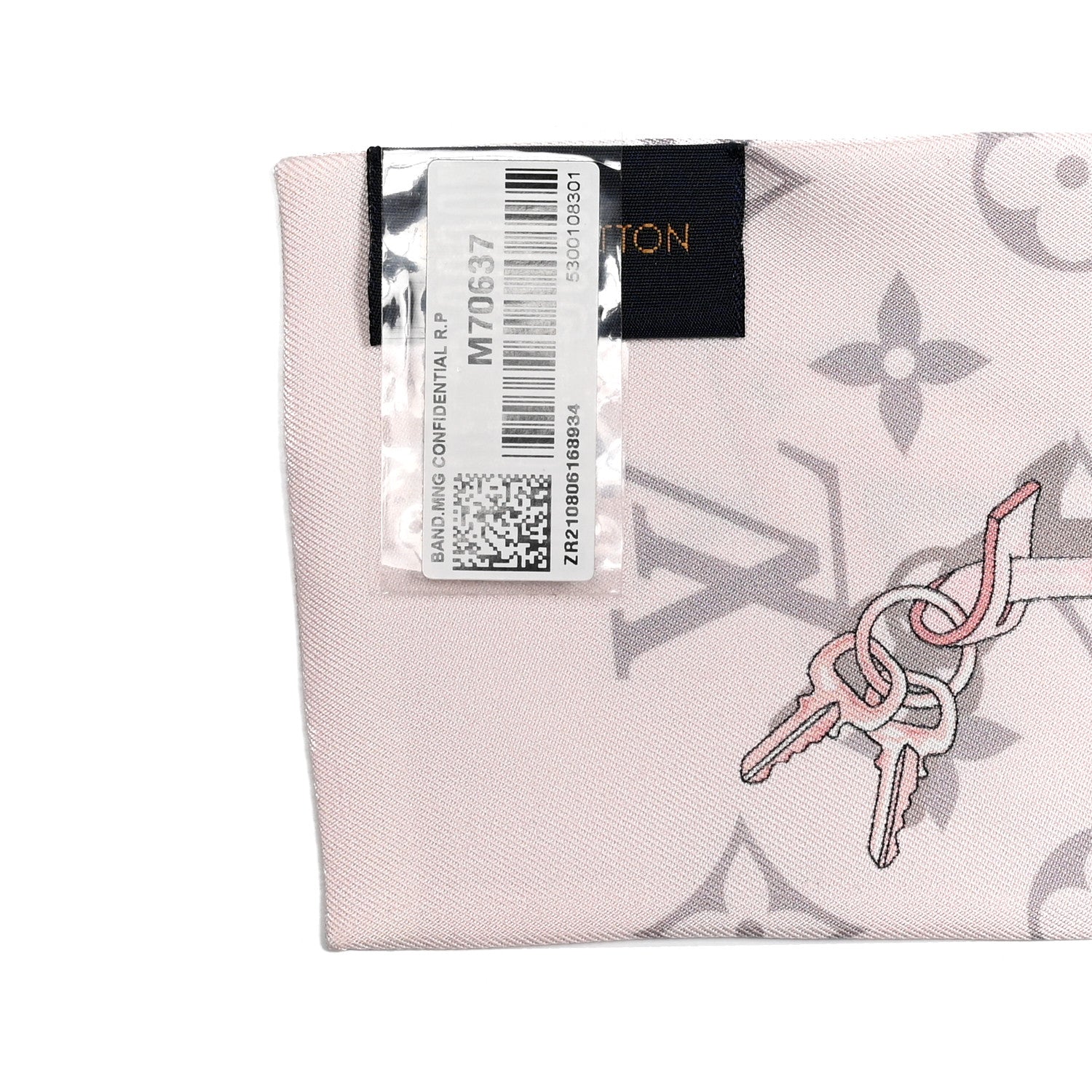 Louis Vuitton Silk Monogram Confidential Bandeau Light Pink 4 of 4