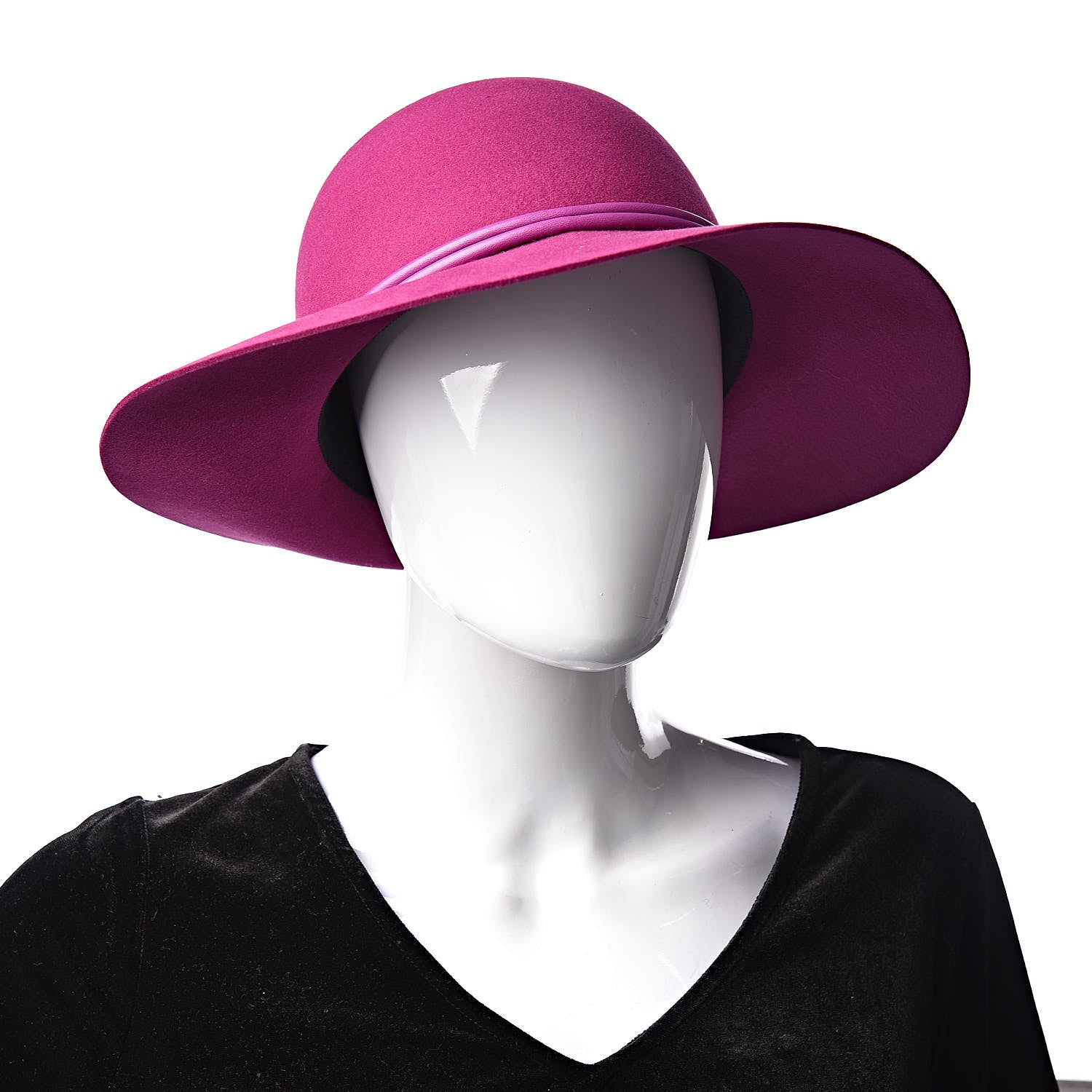 Hermes Rabbit Felt Lambskin Vicky Hat 57 Anemone 2 of 6