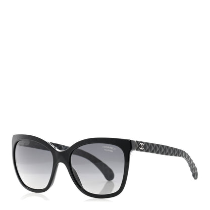 Chanel Acetate Quilted Polarized Butterfly CC Sunglasses 5288-Q Black 1 of 7