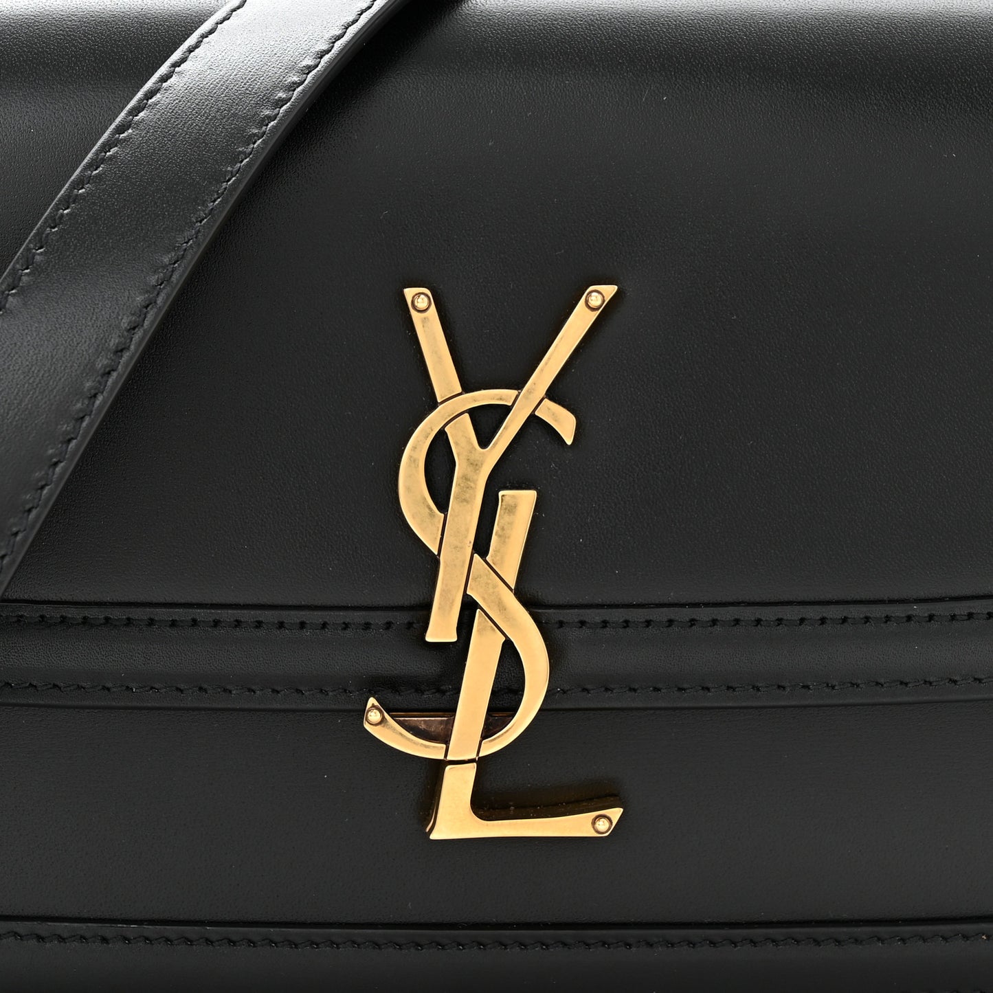 Smooth Calfskin Small Solferino Satchel Black