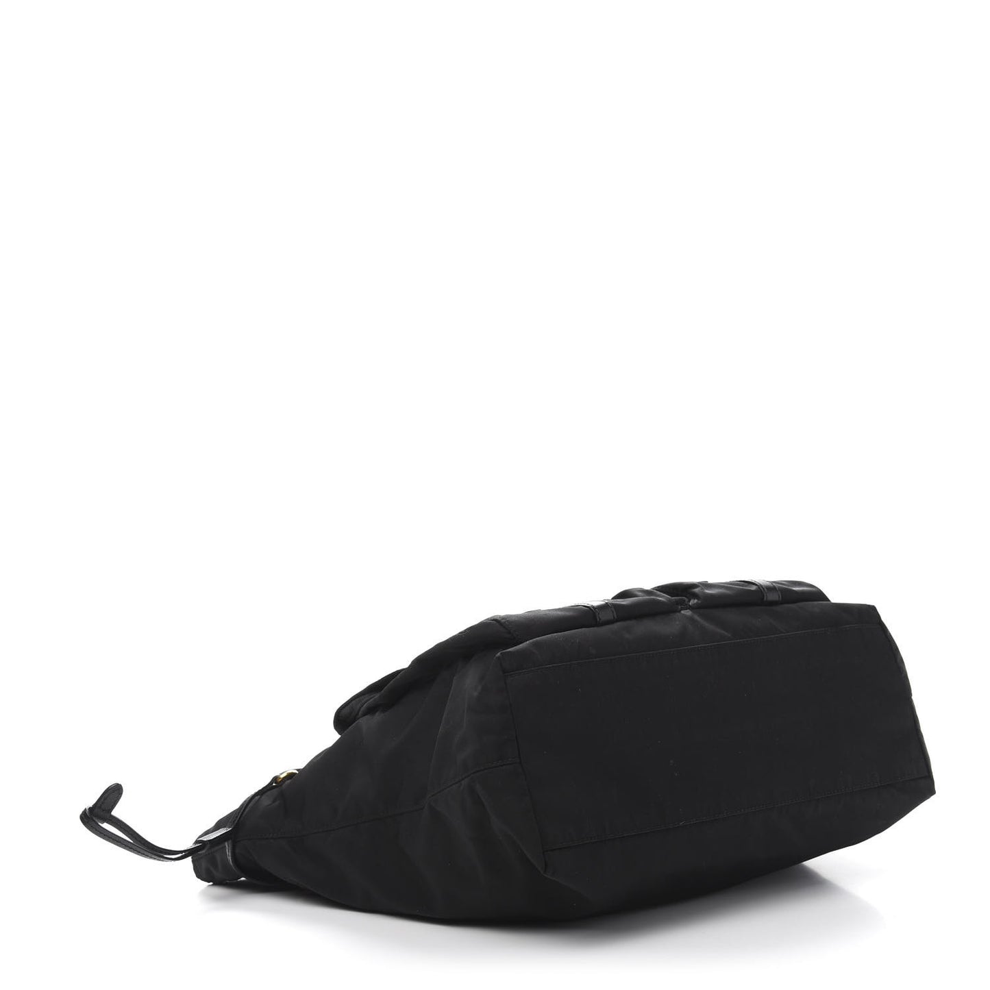Nylon Saffiano Front Pocket Tote Black
