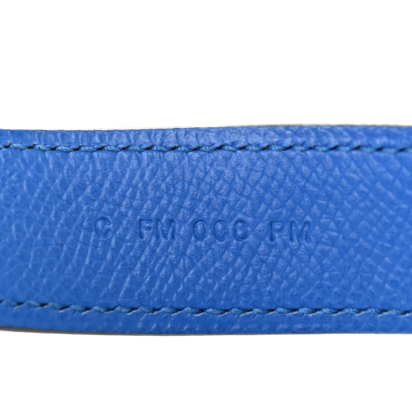 Epsom 25mm Tressage Shoulder Strap Blue Zellige Blue Encre Rouge