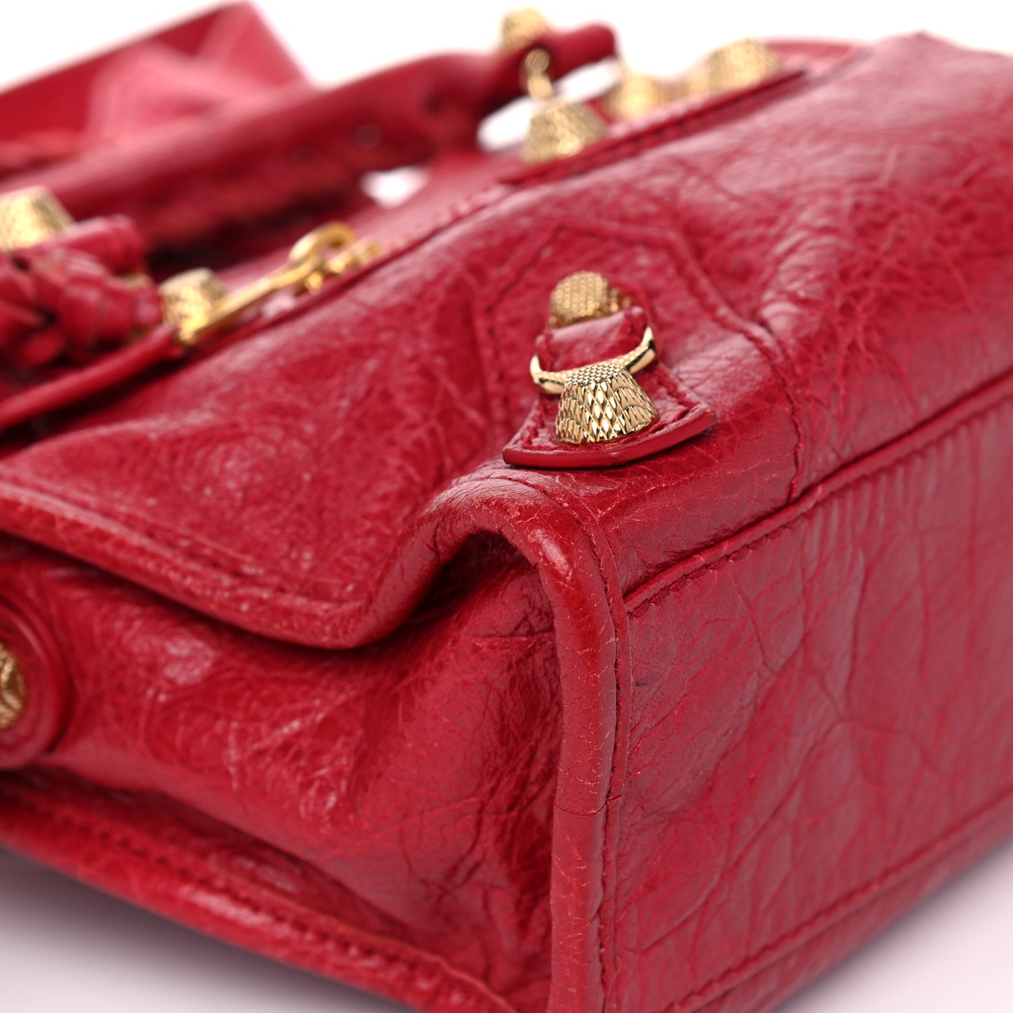 Agneau Giant 12 Gold Hardware Mini City Rouge Sapphire