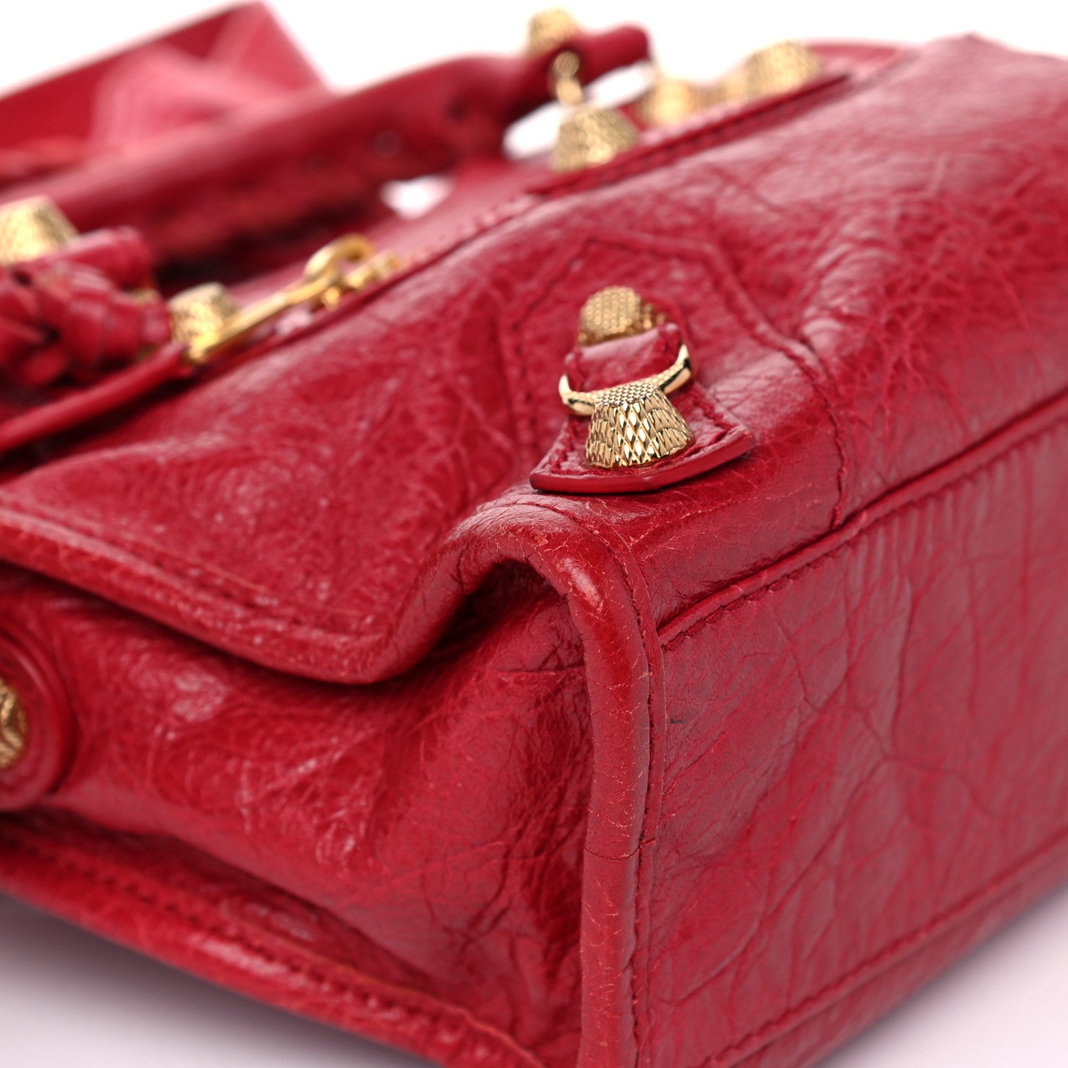 Balenciaga Agneau Giant 12 Gold Hardware Mini City Rouge Sapphire 9 of 15