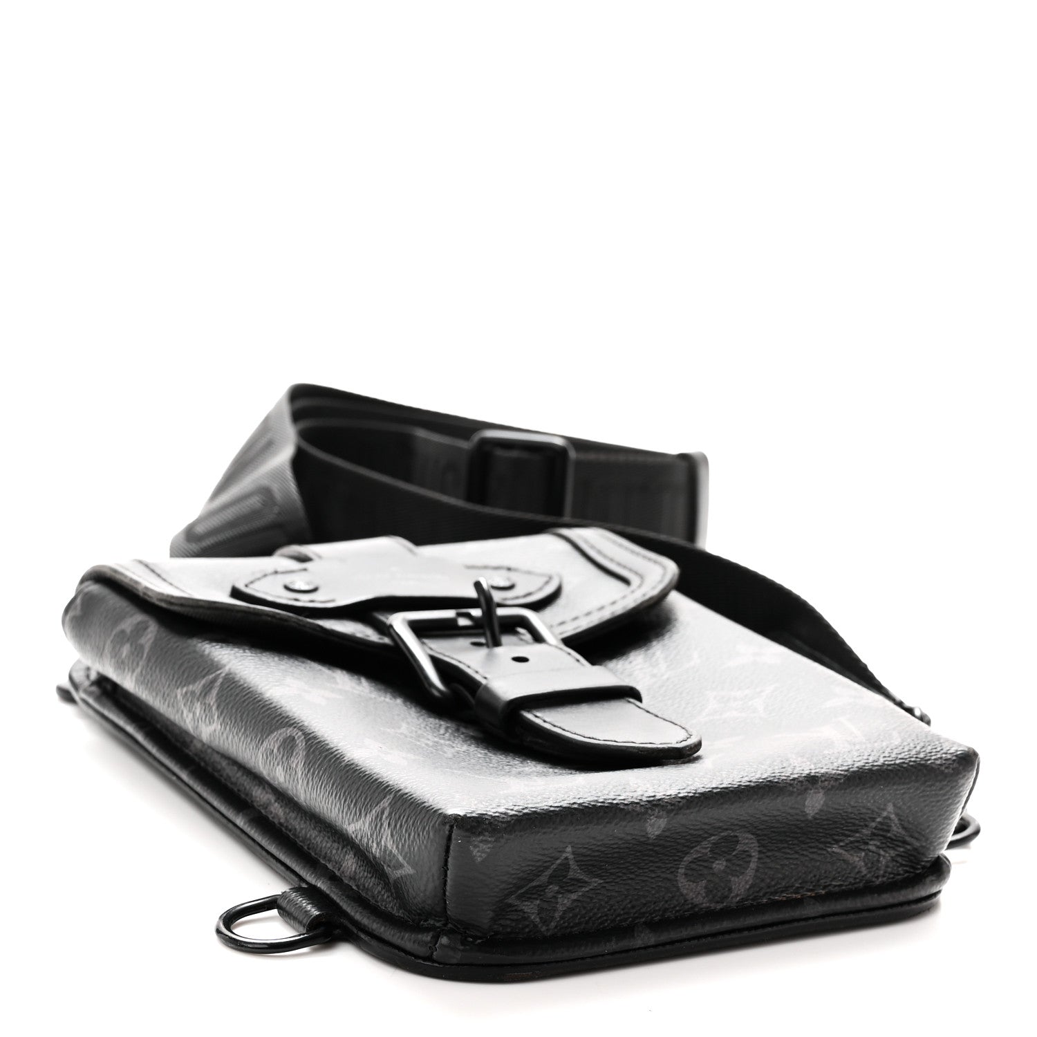 Louis Vuitton Monogram Eclipse Saumur Slingbag Black 4 of 9