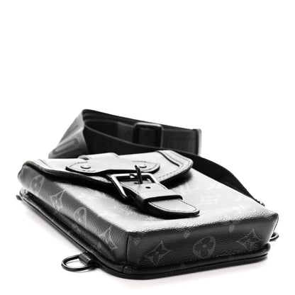 Louis Vuitton Monogram Eclipse Saumur Slingbag Black 4 of 9