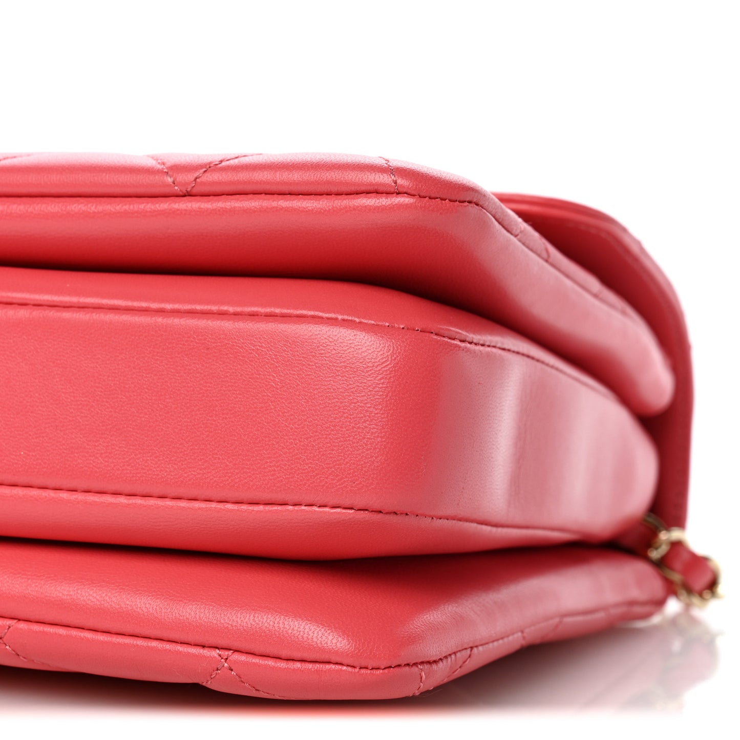 Lambskin Quilted Small Trendy CC Flap Dual Handle Bag Bright Pink