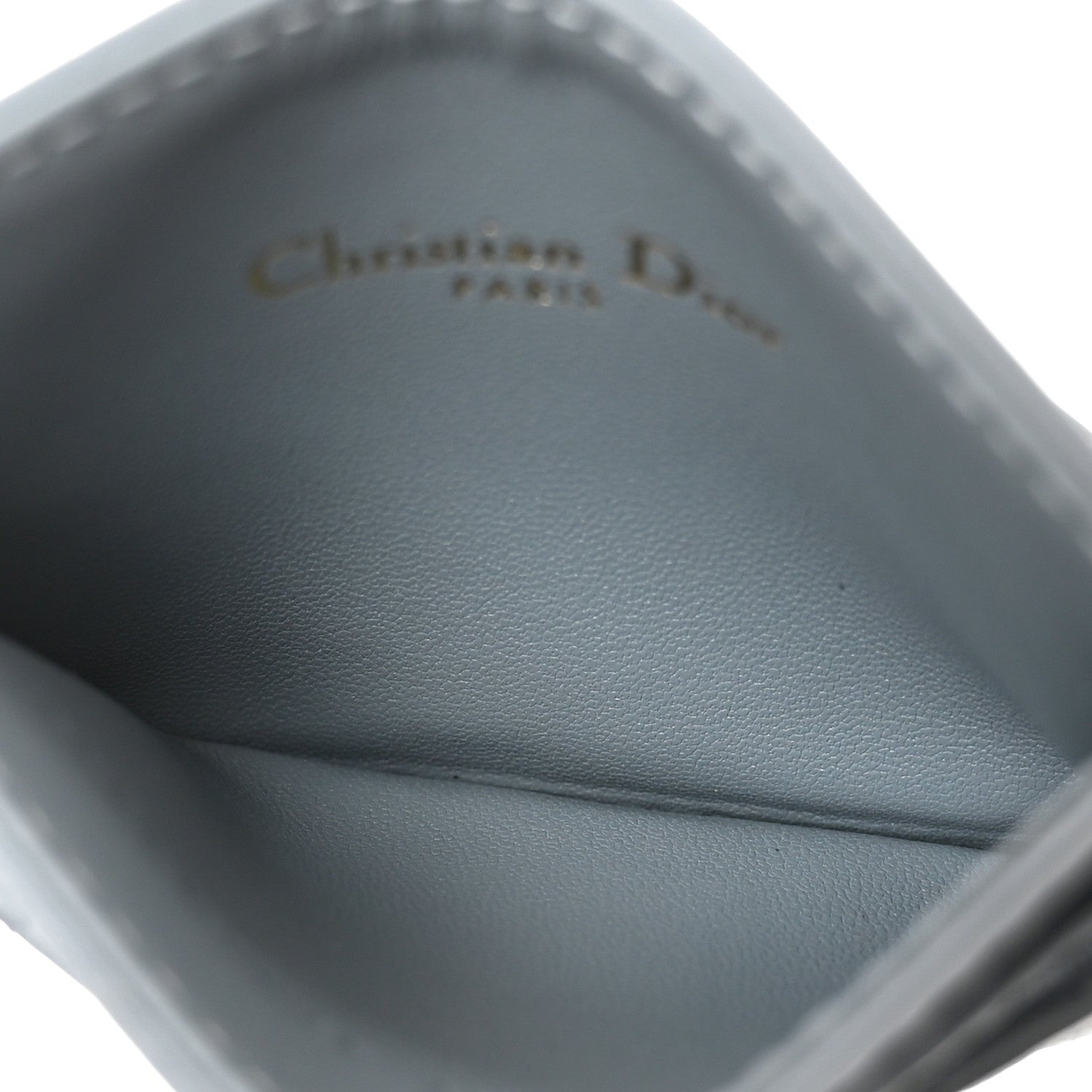 Christian Dior Supple Calfskin Cannage Caro Five-Slot Card Holder Cloud Blue 5 of 9