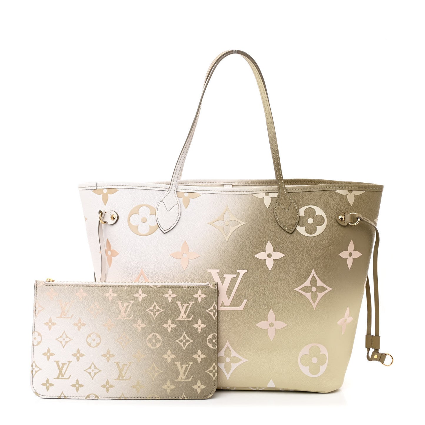 Monogram Giant Spring In The City Neverfull MM Sunset Kaki