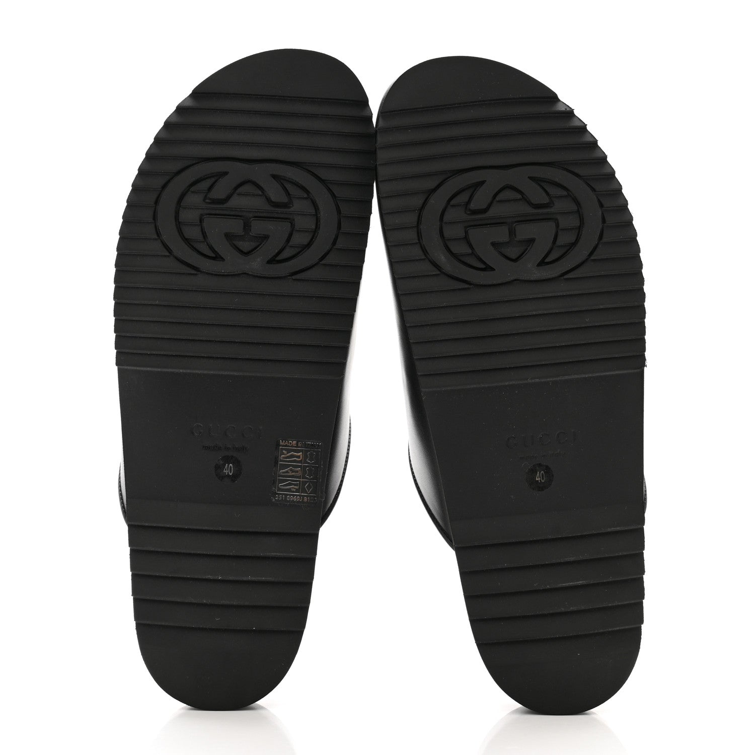 Gucci Jakarta Calfskin Womens Horsebit Slippers 40 Black 5 of 11