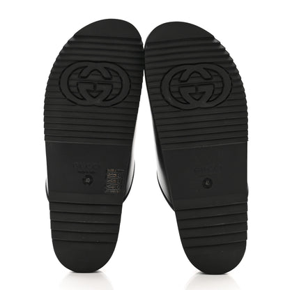 Gucci Jakarta Calfskin Womens Horsebit Slippers 40 Black 5 of 11