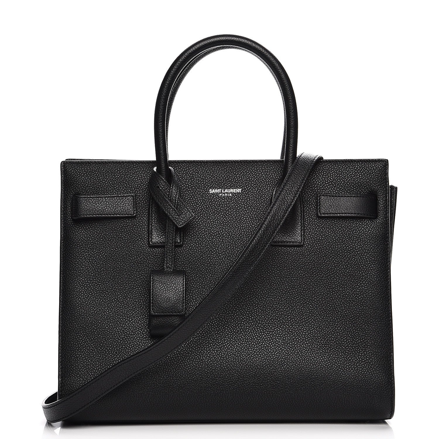 Saint Laurent Grained Calfskin Nano Sac De Jour Black 1 of 11