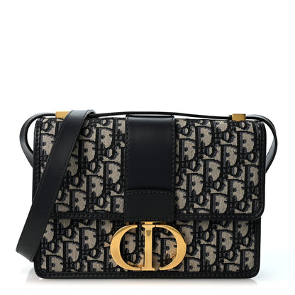 Christian Dior Oblique 30 Montaigne Flap Bag Blue 1 of 9