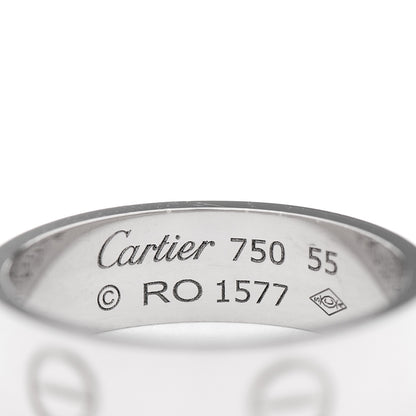 Cartier 18K White Gold 5.5mm LOVE Ring 55 7.25 3 of 3