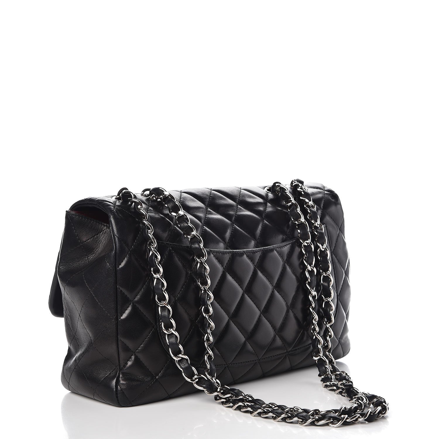 Chanel Lambskin Quilted Jumbo Single Flap Black 6 of 11