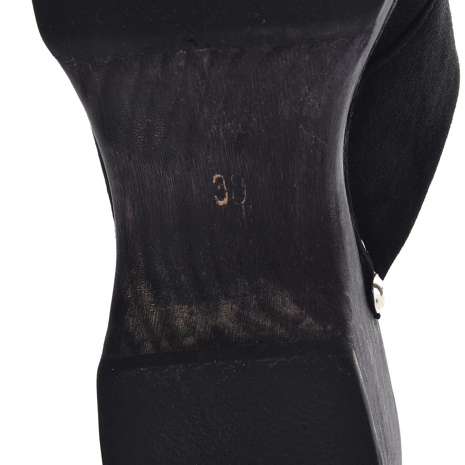 Chanel Suede CC Clogs 38 Black 9 of 10