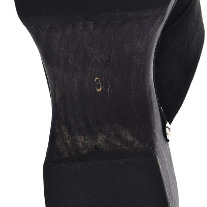 Chanel Suede CC Clogs 38 Black 9 of 10