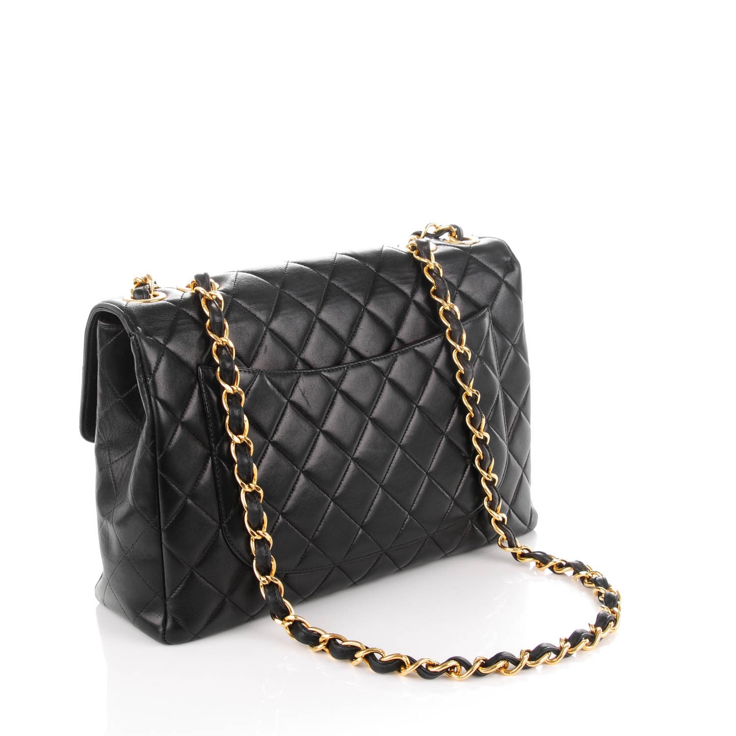 Chanel Lambskin Quilted Jumbo Single Flap Black 3 of 8