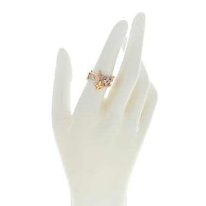 Louis Vuitton 18K Yellow Pink White Gold Diamond Idylle Blossom Ring 3 Set 52 6 2 of 4