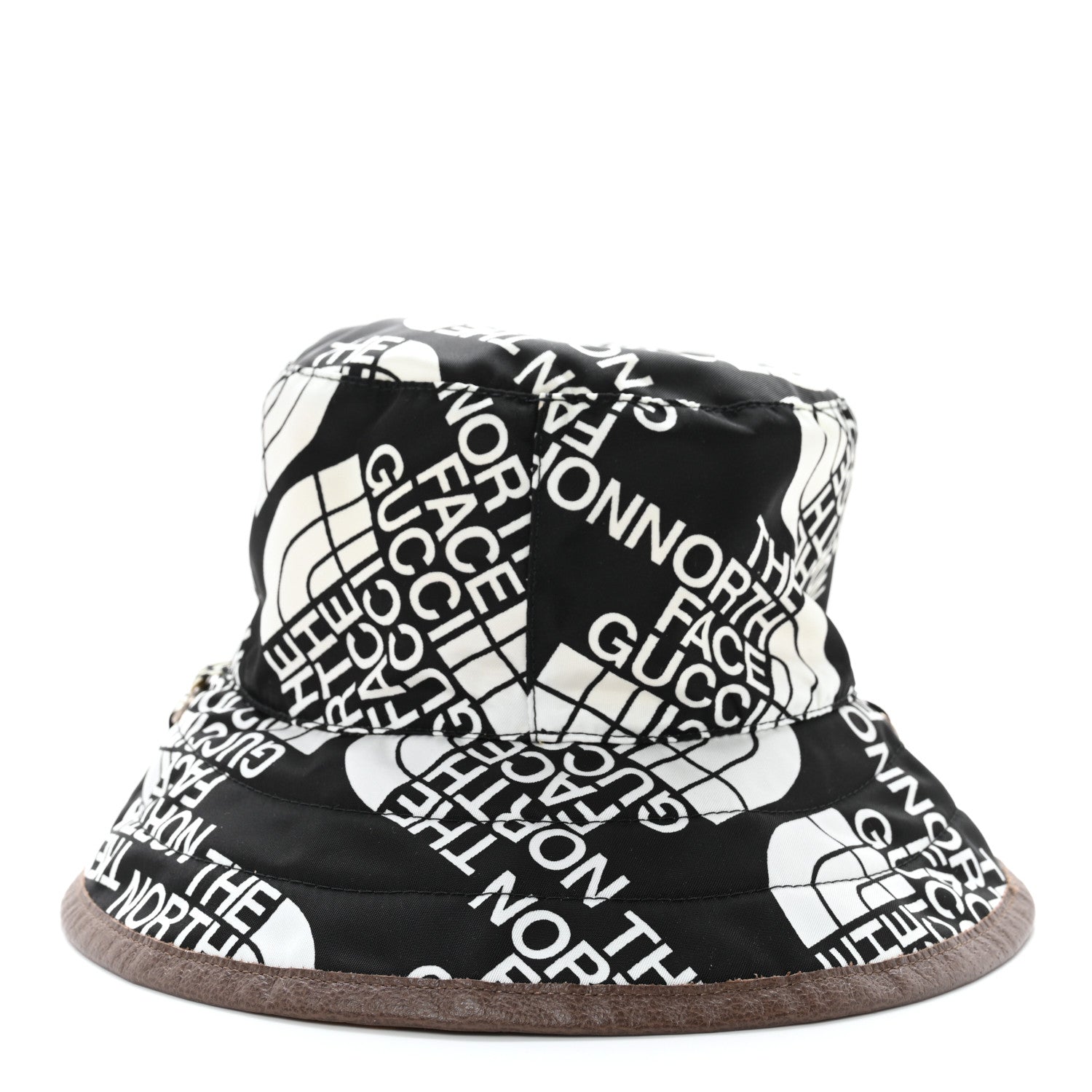 Gucci X THE NORTH FACE Nylon Reversible Self-Tie Bucket Hat XXS Black Yellow 10 of 14