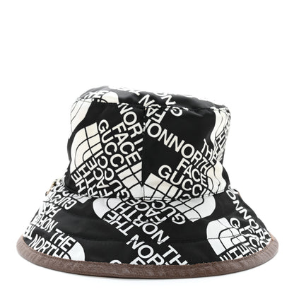 Gucci X THE NORTH FACE Nylon Reversible Self-Tie Bucket Hat XXS Black Yellow 10 of 14