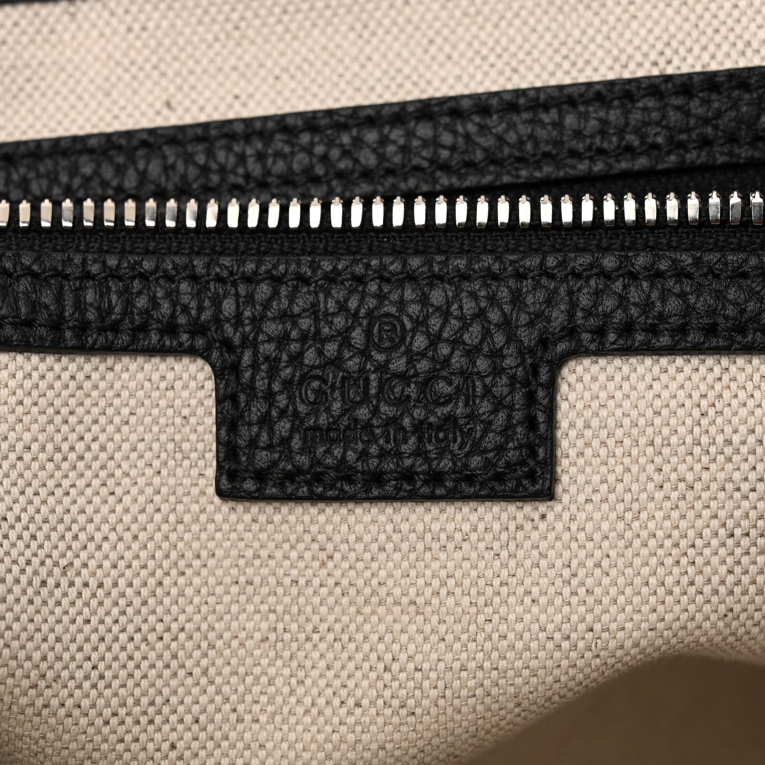 Gucci Piuma Calfskin Jumbo GG Embossed Medium Wristlet Messenger Bag Black 6 of 10