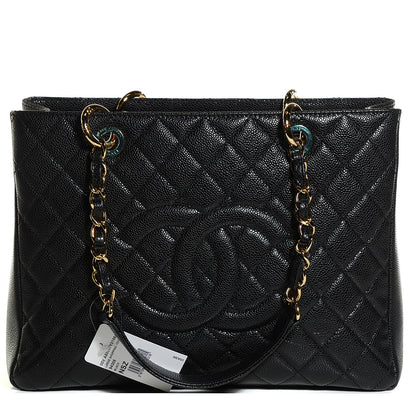 Chanel Caviar Quilted Grand Shopping Tote GST Black 1 of 8