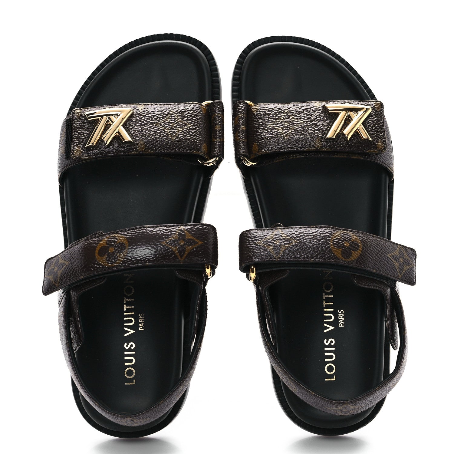 Louis Vuitton Monogram LV Sunset Comfort Flat Sandals 38 Cacao Brown 2 of 9