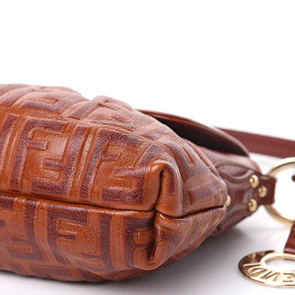 Fendi Vitello Bottalato FF Embossed Small Chef Shoulder Bag Ruggine 9 of 15