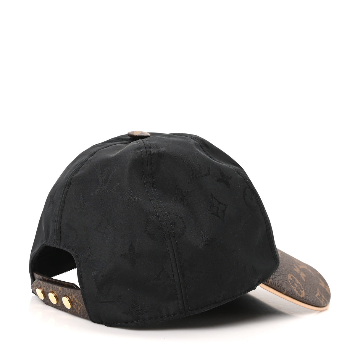 Polyester Silk Monogram LV Get Ready Cap M Black