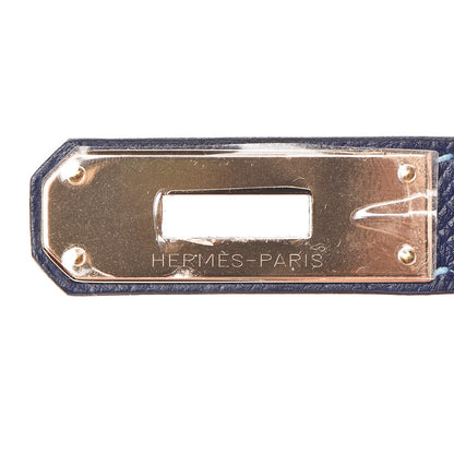 Hermes Epsom Horseshoe Birkin 30 Rose Azalee Bleu Saphir 12 of 32