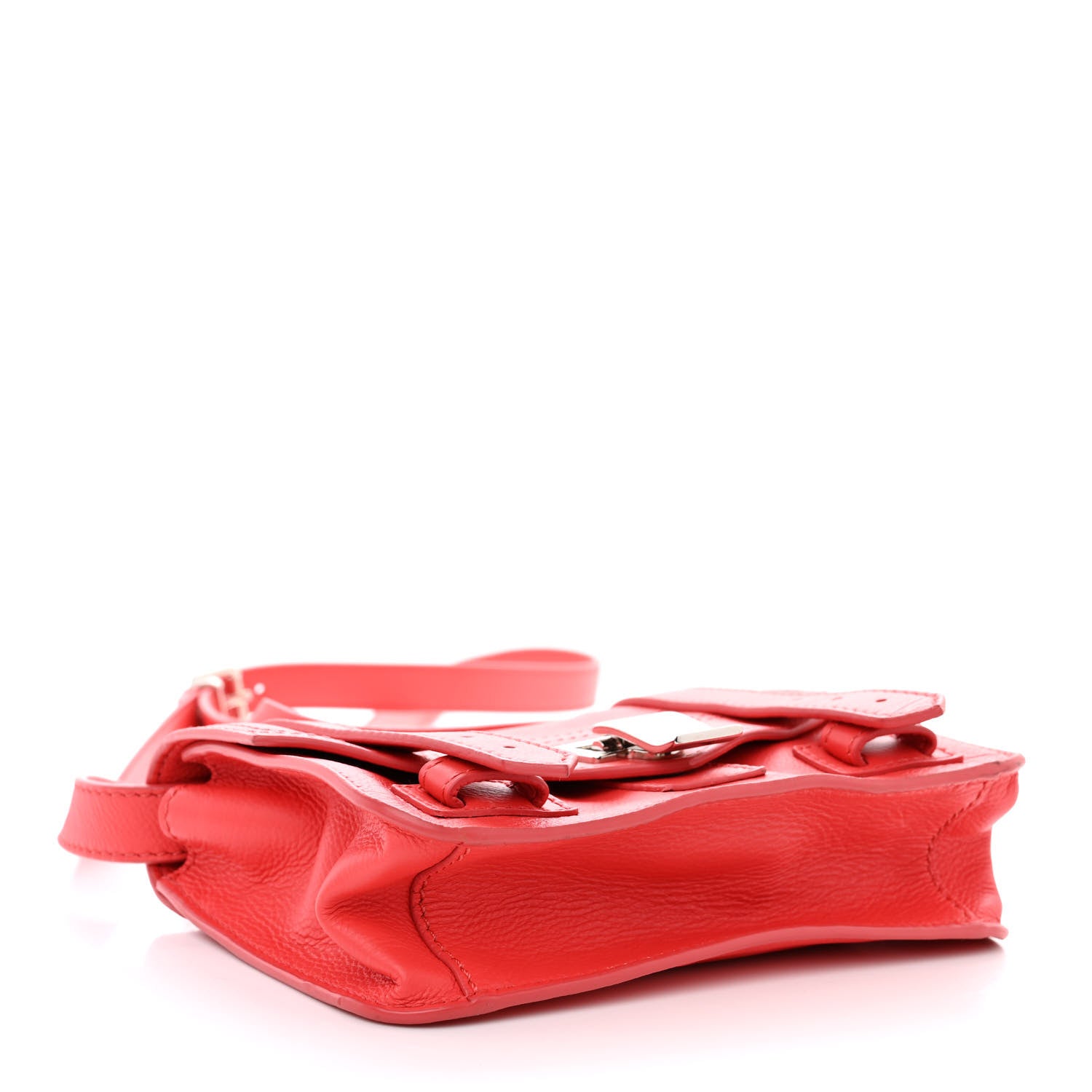 Proenza Schouler Lambskin PS1 Mini Pouch Messenger Deep Coral 4 of 10